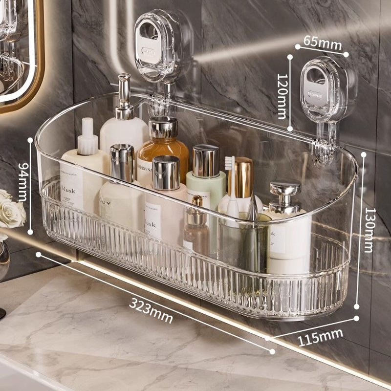 🍽️🧺Стелаж за съхранение с вендузи без перфоратор, стенен стелаж за сифон за кухня и баня