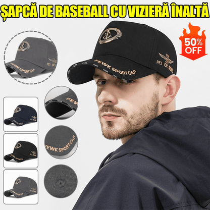 30% ОТСТЪПКА🧢🔥Оригинална бейзболна шапка с метално лого на Anchor, петпанелен слънцезащитен капак, висока подметка