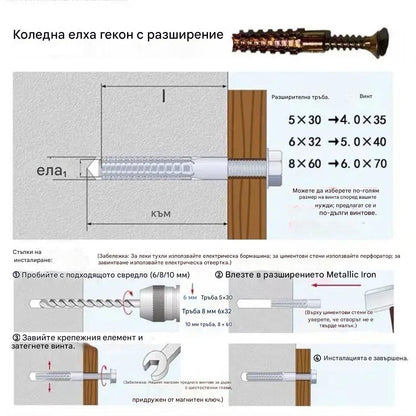 【100/200/300 комплекта】🔩 Супер здрав назъбен метален анкер за здраво закрепване към всяка стена