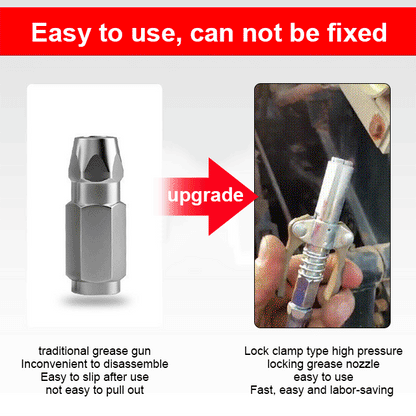 (Двойна гресьорка + 30 см маркуч) Клещи за заключване с двойна дръжка Клещи за заключване Пистолет за грес за високо налягане