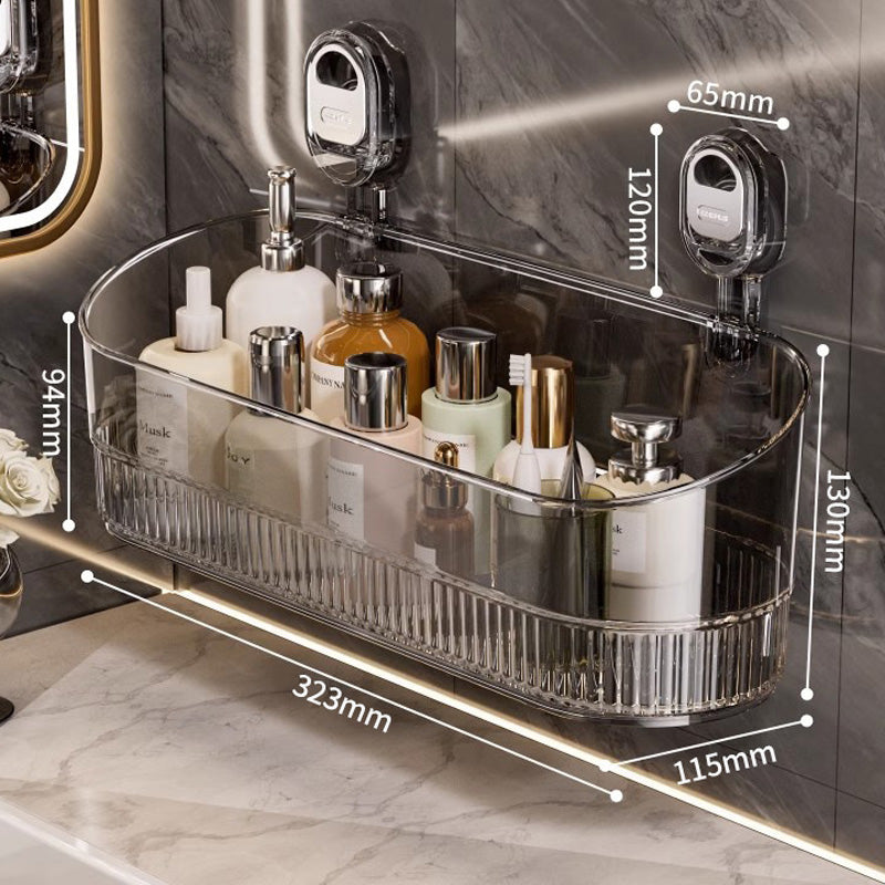 🍽️🧺Стелаж за съхранение с вендузи без перфоратор, стенен стелаж за сифон за кухня и баня